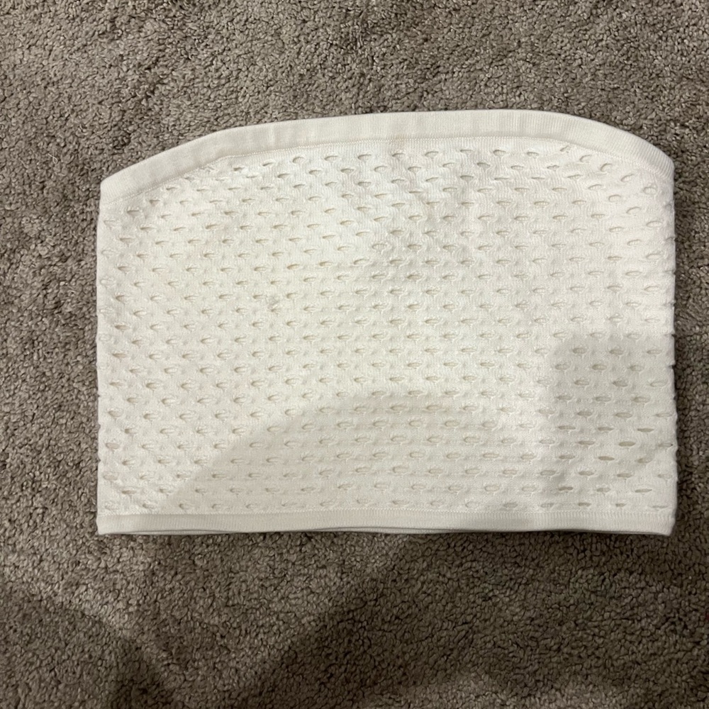 Aerie Cream Textured Tube Top